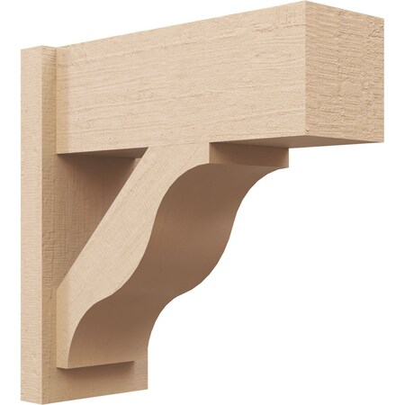 Ekena Millwork 8-in W x 20-in D x 20-in H Funston Block Rough Cedar Woodgrain TimberThane Outlooker, Primed Tan OUTUR080X20X20FST44RCPR